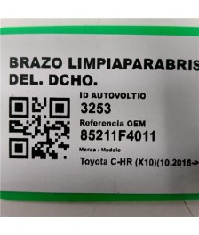 Brazo Limpiaparabrisas Delantero Derecho