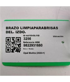 Brazo Limpiaparabrisas Delantero Izquierdo