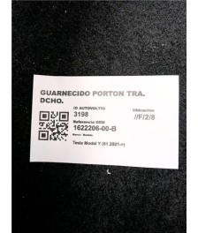Guarnecido portón trasero derecho